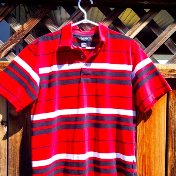 LA Gate Red striped Polo shirt - Picture 2 of 6